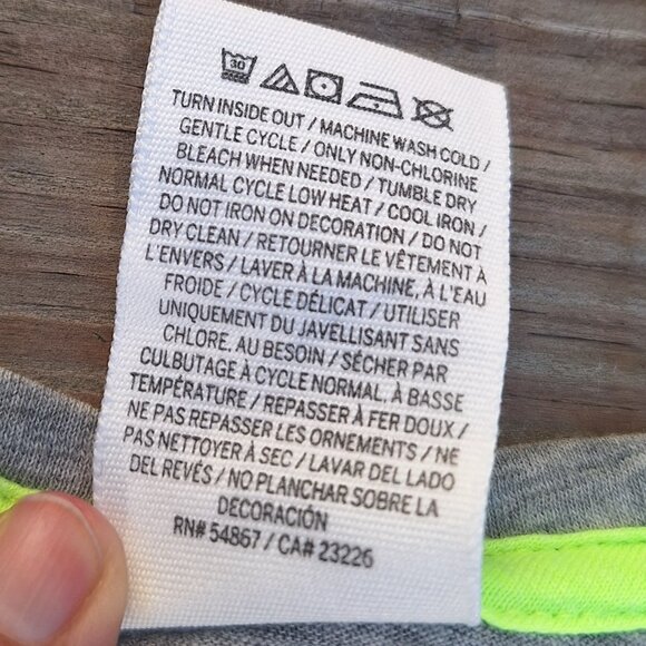 Victorias Secret PINK Heather Gray Sequin Logo Womens Tee M Cotton Blend *READ* - Picture 5 of 10